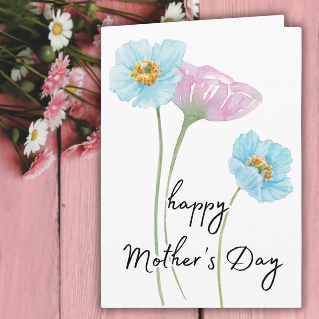 tarjeta de Día de la Madre acuarela simple elegant (Subido por el creador)