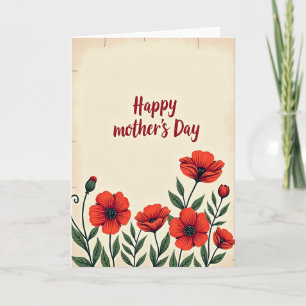 Tarjeta de Día de la Madre al Estilo Antiguo