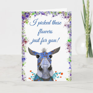 Tarjeta de Día de la Madre animal Cute Mule Person