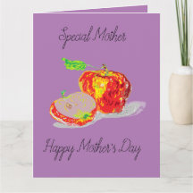 Tarjeta de Día de la Madre / Apple de mi ojo