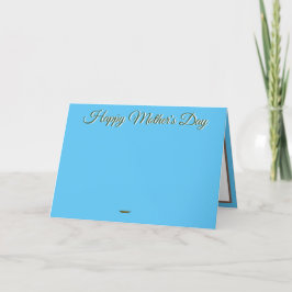 Tarjeta de Día de la Madre azul cielo azul Rosa de