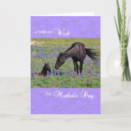 Tarjeta de Día de la Madre Belada Mustang Mare con