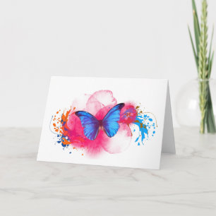 Tarjeta de Día de la Madre Biológica de Mariposa d