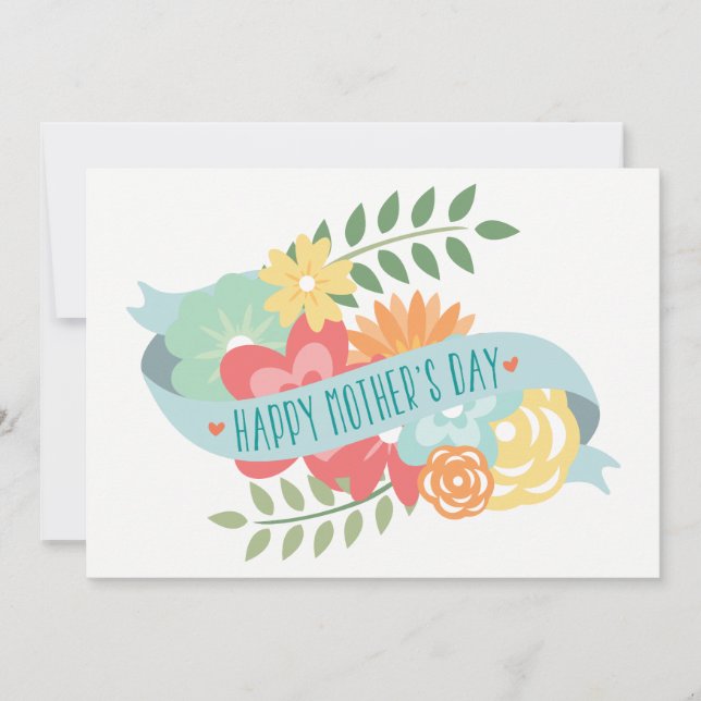 Tarjeta de Día de la Madre bonito Cute Florals (Anverso)