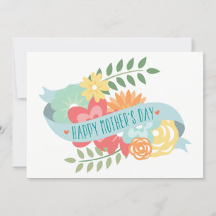 Tarjeta de Día de la Madre bonito Cute Florals