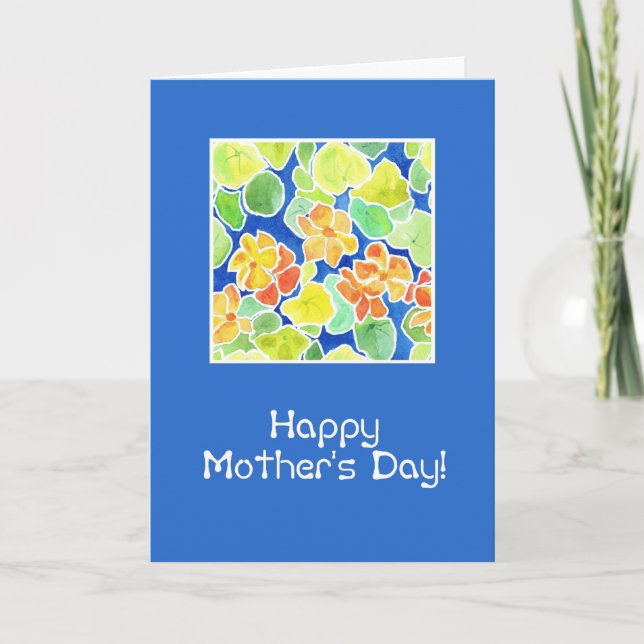 Tarjeta de Día de la Madre bonito, flores de veran (Anverso)