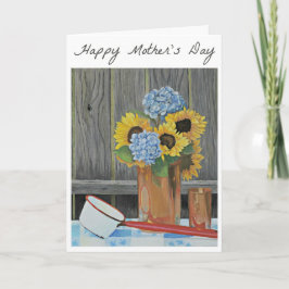 Tarjeta de Día de la Madre Bouquet de girasol