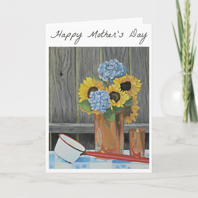 Tarjeta de Día de la Madre Bouquet de girasol (Anverso)