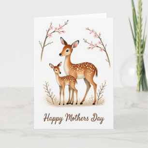 Tarjeta de Día de la Madre Cierva Dulce