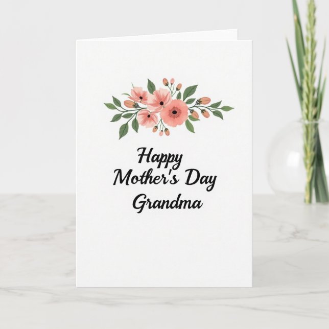Tarjeta de Día de la Madre con alegría pintada (Anverso)