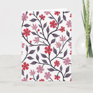 Tarjeta de día de la madre con enredaderas florale