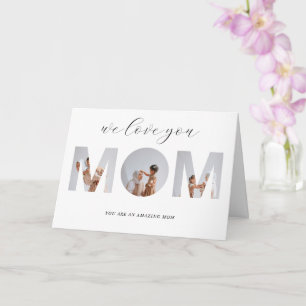 Tarjeta de día de la madre con foto y caligrafía g