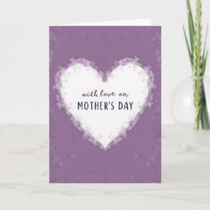 Tarjeta de Día de la Madre con tonos de lavanda