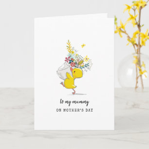 Tarjeta de Día de la Madre Cute Baby Duck