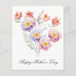 Tarjeta de Día de la Madre de acuarela de Bonito p