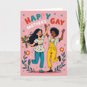 Tarjeta de Día de la Madre de Amor de Dibujos Anim