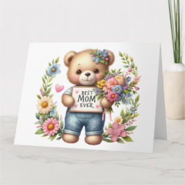 Tarjeta de Día de la Madre de bonito