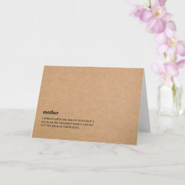 Tarjeta de Día de la Madre de definición de mamá