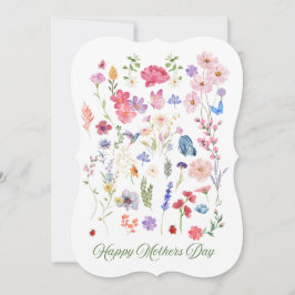 Tarjeta de Día de la Madre de flores silvestres