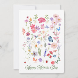 Tarjeta de Día de la Madre de flores silvestres