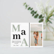 Tarjeta de Día de la Madre de foto de mamá persona