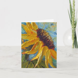 Tarjeta de Día de la Madre de girasol amarillo