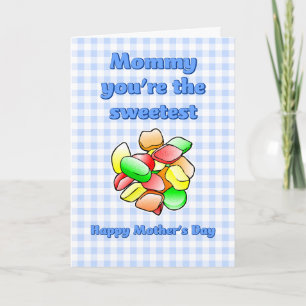 Tarjeta de Día de la Madre de gomas de vino de col