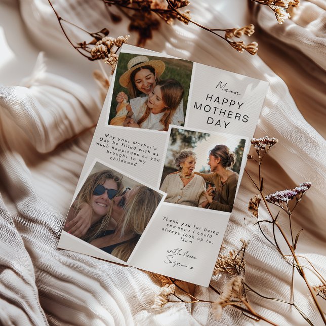 Tarjeta de Día de la Madre de instantáneas de foto (Subido por el creador)