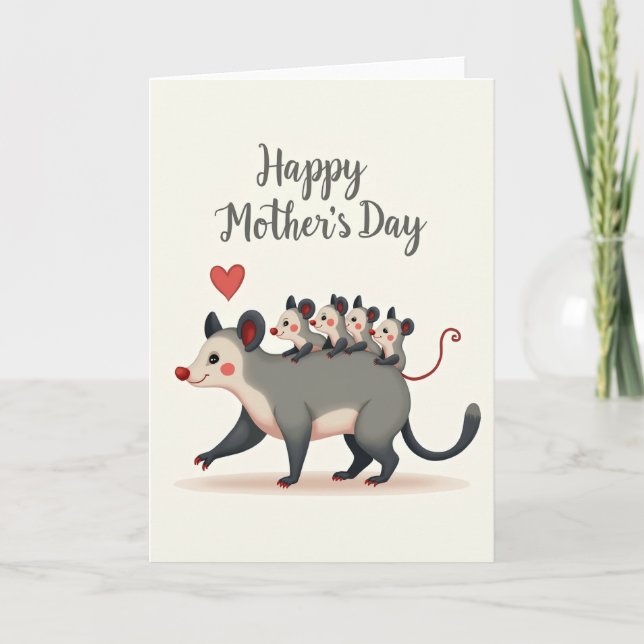 Tarjeta de Día de la Madre de Lunares (Anverso)