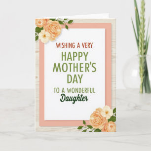 Tarjeta de Día de la Madre de Madera Joy