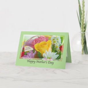 Tarjeta de Día de la Madre de Madrina con flores