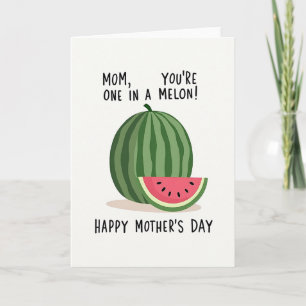 Tarjeta de Día de la Madre de Melón Dulce