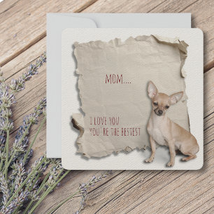 Tarjeta de Día de la Madre de papel rota por mamá