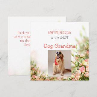 Tarjeta de Día de la Madre de perro a abuela de pe