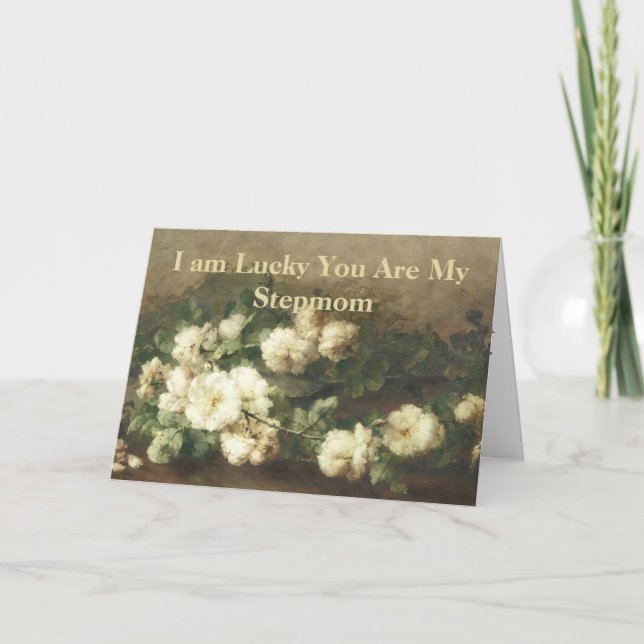 Tarjeta de Día de la Madre de pintura de aceite de (Anverso)