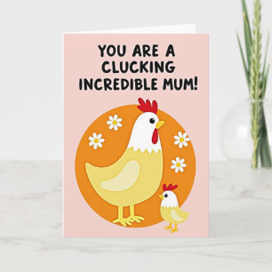 Tarjeta de Día de la Madre de Pollito Floral