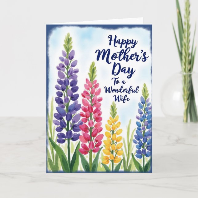 Tarjeta de Día de la Madre de primavera (Anverso)