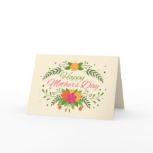 Tarjeta de Día de la Madre de Rosas gráficos rojos