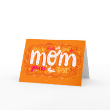 Tarjeta de Día de la Madre de tipografía Naranja b