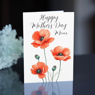 Tarjeta de Día de la Madre de una Flor de Adormide