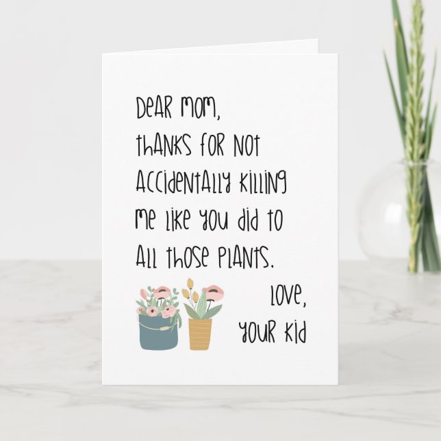 tarjeta de Día de la Madre divertida mejor mamá nu (Anverso)