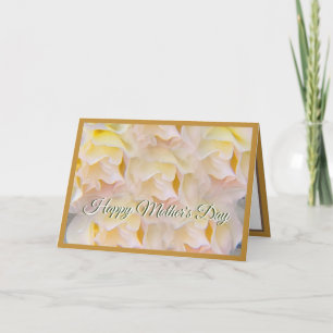 Tarjeta de Día de la Madre dorado de cúmulo rosa r