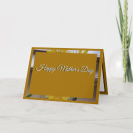 Tarjeta de Día de la Madre dorado Sunflower Kaleid