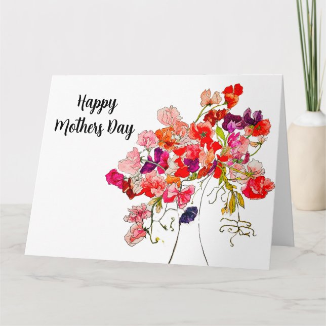 Tarjeta de Día de la Madre dulce (Anverso)