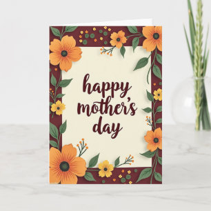 Tarjeta de Día de la Madre Dulce Borgoña
