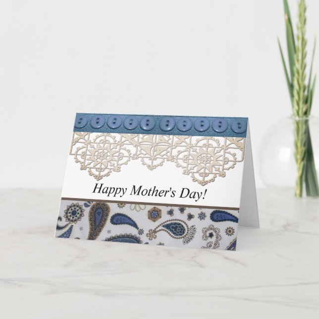 Tarjeta de Día de la Madre Feliz Estilo de País co (Anverso)