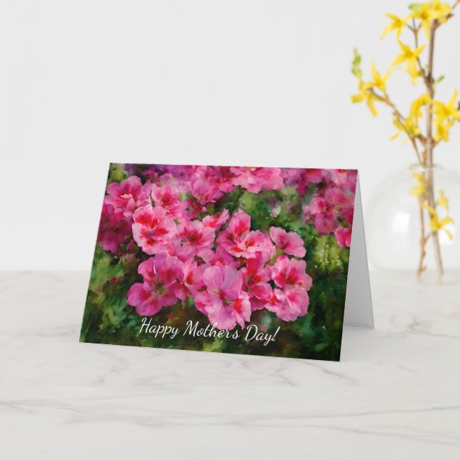 Tarjeta de Día de la Madre Flor Rosa (flor amarilla)