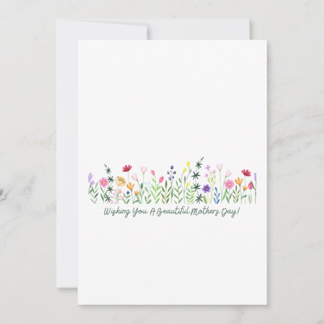 Tarjeta de Día de la Madre floral (Anverso)