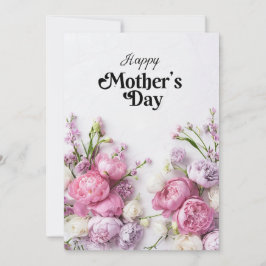 Tarjeta de Día de la Madre floral clásica