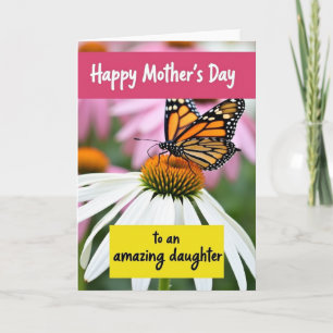 Tarjeta de Día de la Madre Floral para una Hija In
